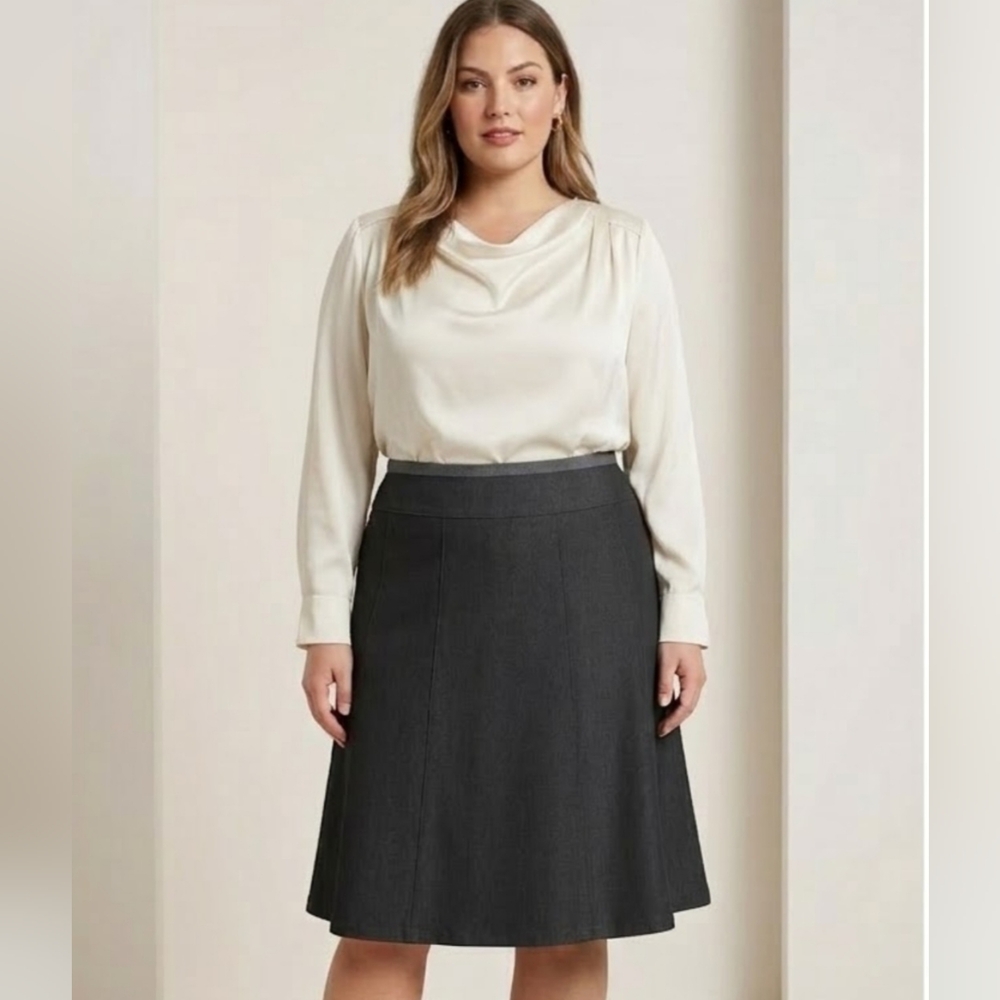 EMOTIONS Charcoal A-Line Career Skirt | Professional Workwear size 15